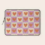 Checker red hearts  Laptop Sleeve Gallery Image 1
