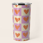 Checker red hearts  Travel Mug Gallery Image 1