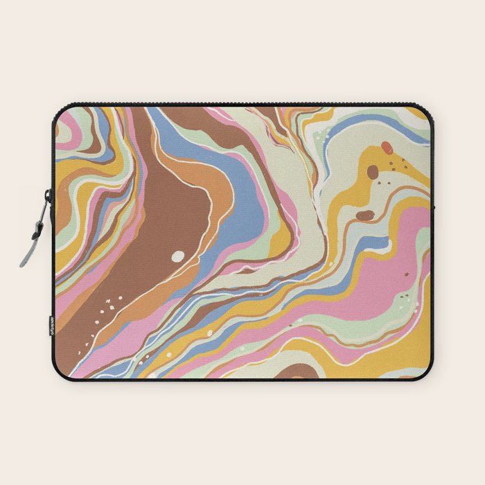 Retro marble #2 Laptop Sleeve Gallery Image 1