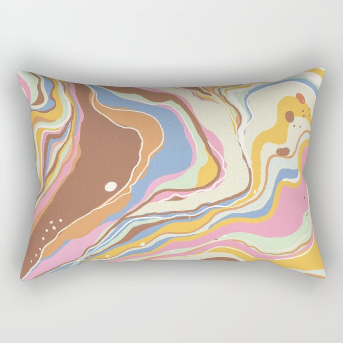 Retro marble #2 Rectangular Pillow Gallery Image 1