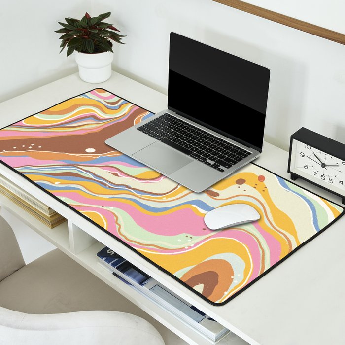 Retro marble #2 Desk Mat Gallery Image 2