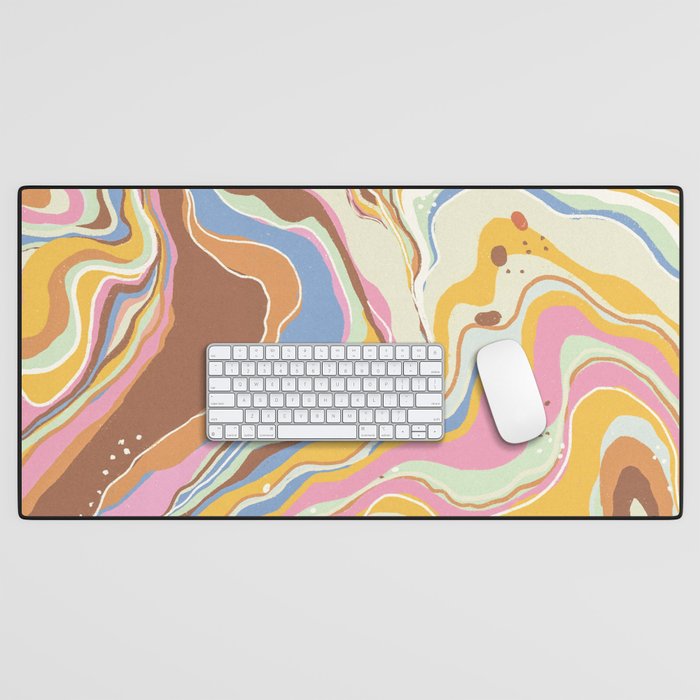 Retro marble #2 Desk Mat Gallery Image 1