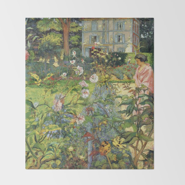 Edouard Vuillard The Garden at Vaucresson Throw Blanket Gallery Image 2