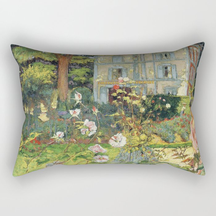 Edouard Vuillard The Garden at Vaucresson Rectangular Pillow Gallery Image 1
