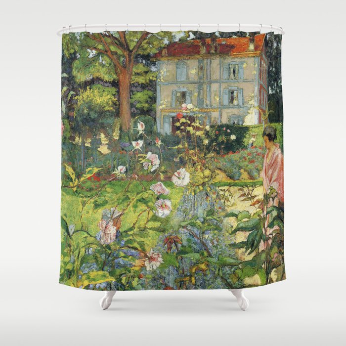 Edouard Vuillard The Garden at Vaucresson Shower Curtain Gallery Image 1