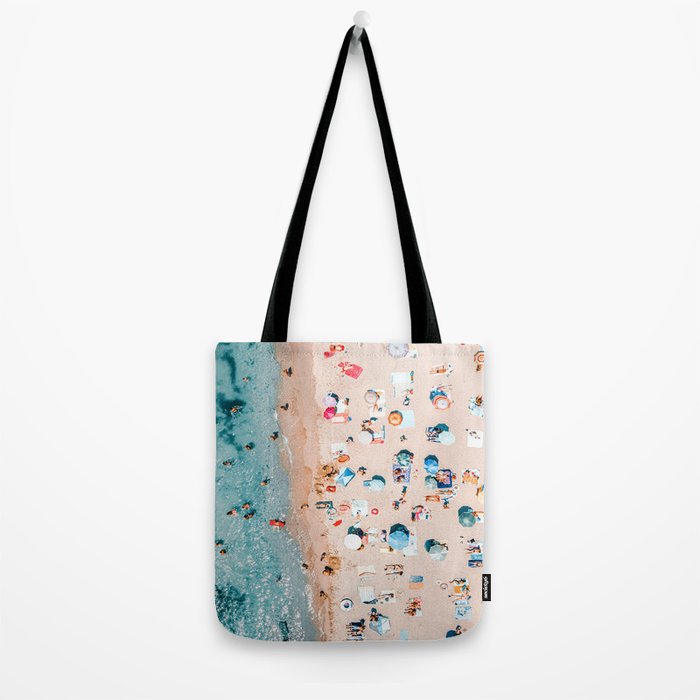 Aerial Beach Print, Ocean Art, Australia Bondi Beach, Beach Art Print, Beach Photography, Modern Beach Lifestyle Print Tote Bag Gallery Image 2