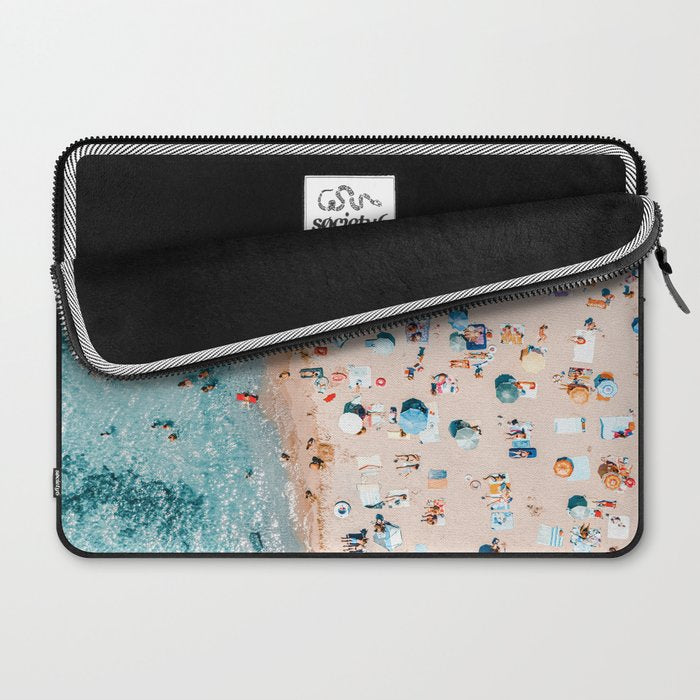 Aerial Beach Print, Ocean Art, Australia Bondi Beach, Beach Art Print, Beach Photography, Modern Beach Lifestyle Print Laptop Sleeve Gallery Image 2