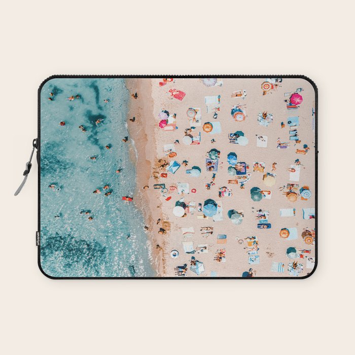Aerial Beach Print, Ocean Art, Australia Bondi Beach, Beach Art Print, Beach Photography, Modern Beach Lifestyle Print Laptop Sleeve Gallery Image 1