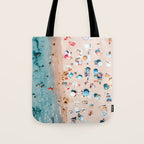 Aerial Beach Print, Ocean Art, Australia Bondi Beach, Beach Art Print, Beach Photography, Modern Beach Lifestyle Print Tote Bag Gallery Image 1