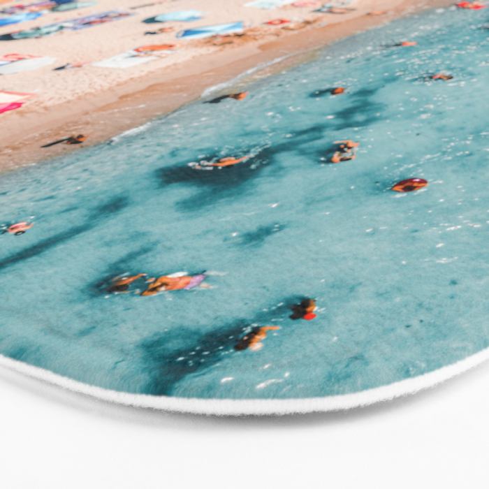 Aerial Beach Print, Ocean Art, Australia Bondi Beach, Beach Art Print, Beach Photography, Modern Beach Lifestyle Print Bath Mat Gallery Image 3