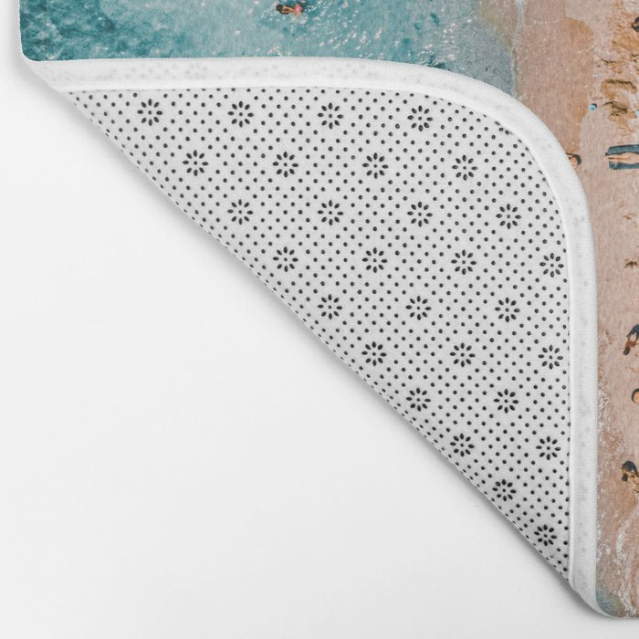 Aerial Beach Print, Ocean Art, Australia Bondi Beach, Beach Art Print, Beach Photography, Modern Beach Lifestyle Print Bath Mat Gallery Image 2