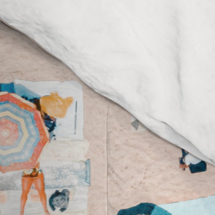 Aerial Beach Print, Ocean Art, Australia Bondi Beach, Beach Art Print, Beach Photography, Modern Beach Lifestyle Print Comforter Gallery Image 4