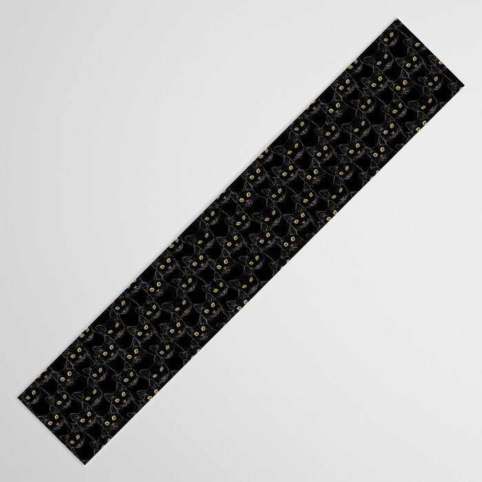 Black Cat Portraits Table Runner Gallery Image 3