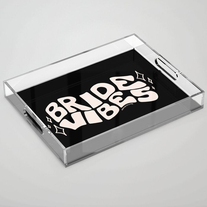 Bride Vibes in Cream Acrylic Tray Gallery Image 1