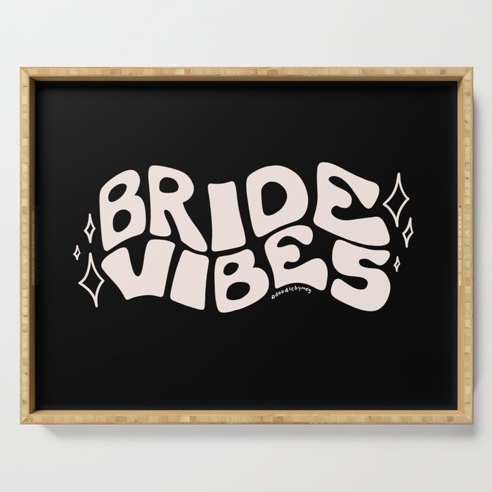 Bride Vibes in Cream Serving Tray Gallery Image 1