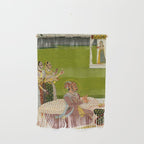 Portrait of Maharaja Savant Singh with Consort, Bani Thani. Indian Rajasthan Folk Art  Wall Hanging Gallery Image 1