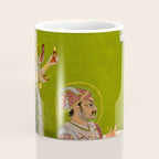 Portrait of Maharaja Savant Singh with Consort, Bani Thani. Indian Rajasthan Folk Art  Coffee Mug Gallery Image 4