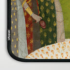 Portrait of Maharaja Savant Singh with Consort, Bani Thani. Indian Rajasthan Folk Art  Laptop Sleeve Gallery Image 3