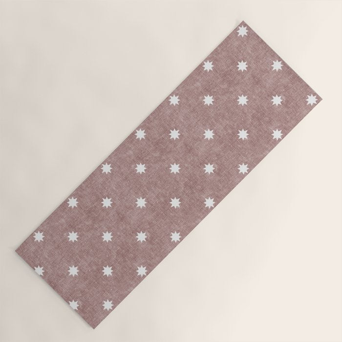 stars on mauve Yoga Mat Gallery Image 1