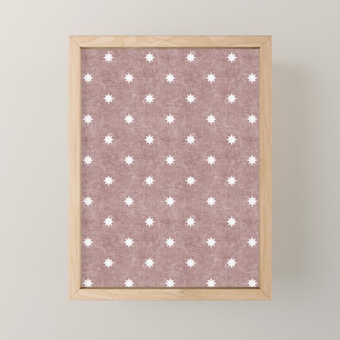 stars on mauve Mini Art Print Gallery Image 1