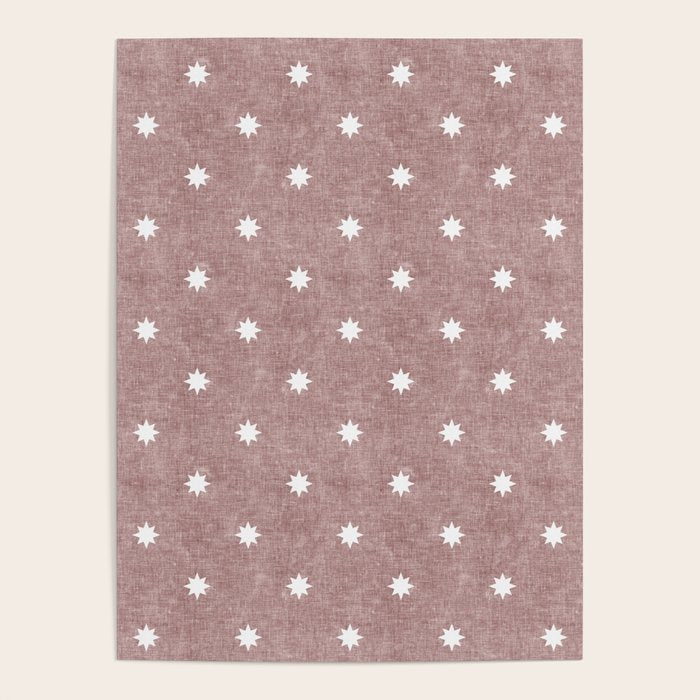 stars on mauve Poster Gallery Image 1