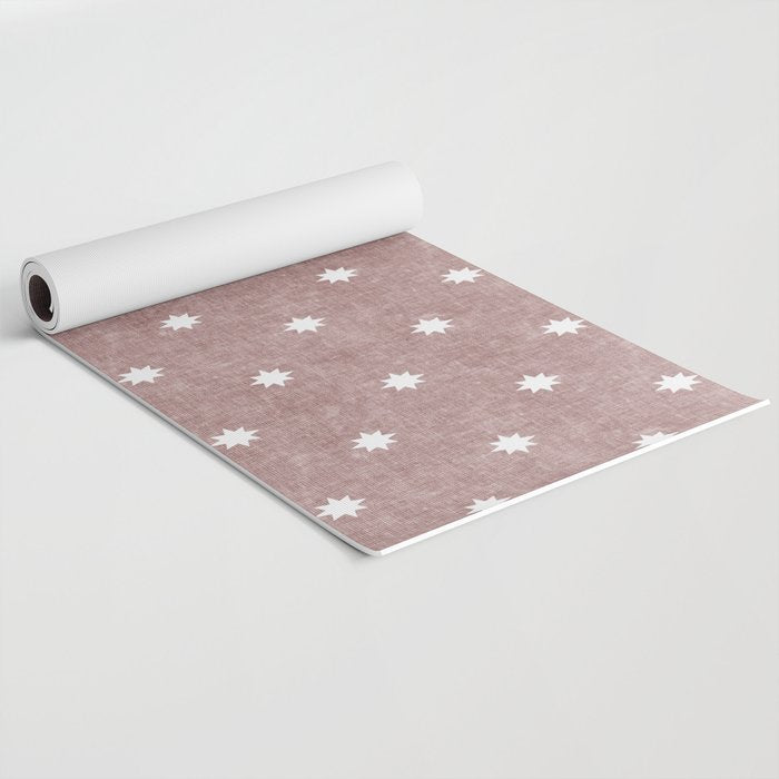 stars on mauve Yoga Mat Gallery Image 2