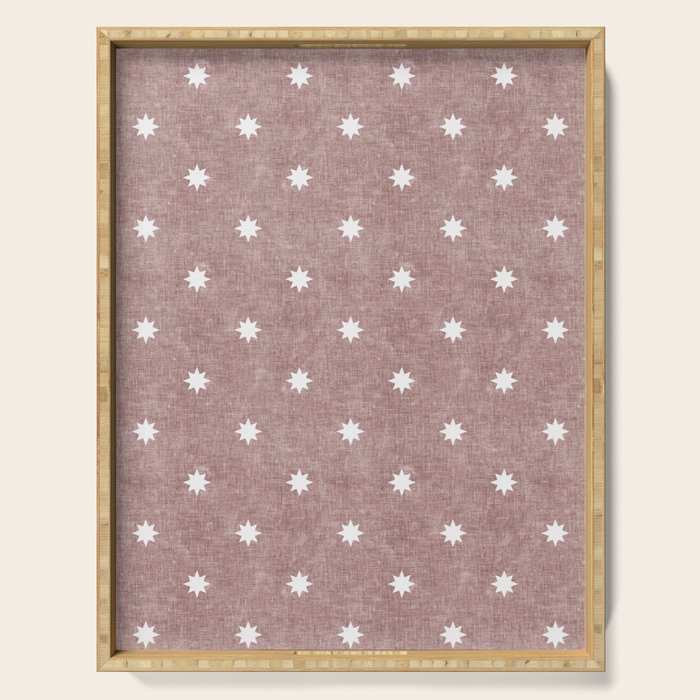 stars on mauve Serving Tray Gallery Image 1