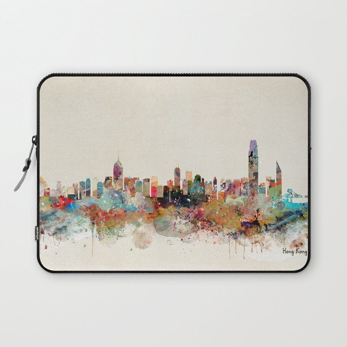 hong kong skyline Laptop Sleeve Gallery Image 1