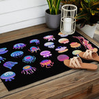 Jellyfish Day - dark Outdoor Rug Gallery Image 2