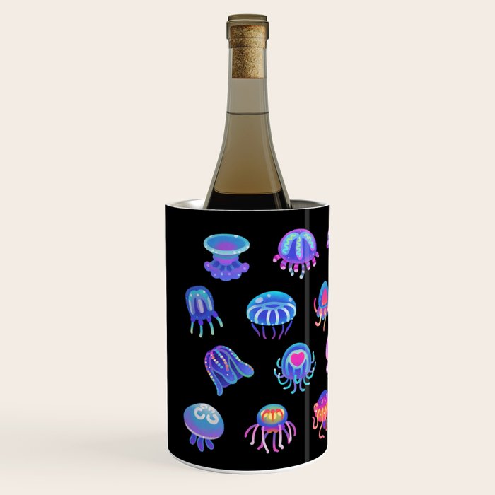 Jellyfish Day - dark Wine Chiller Gallery Image 2