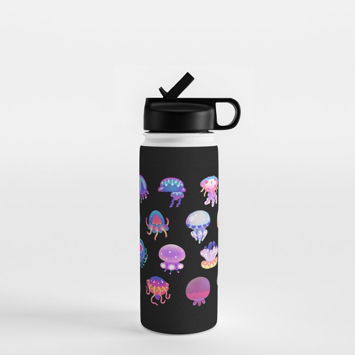 Jellyfish Day - dark Water Bottle Gallery Image 1