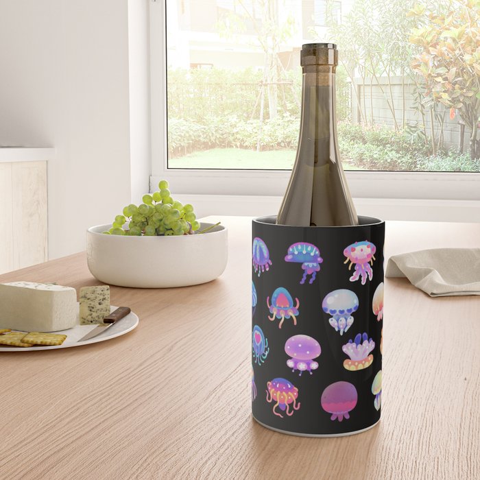Jellyfish Day - dark Wine Chiller Gallery Image 4