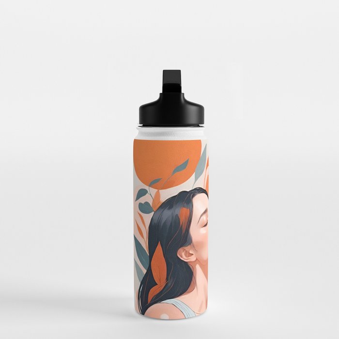 Closeness, Two Women Feminism Painting, Youth Friendship Companion LGBTQ, Lovers Couple Coral Spring Water Bottle Gallery Image 3