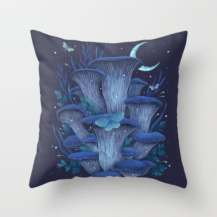 Blue Oyster Throw Pillow Gallery Image 6