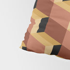 Cuboid Geometric Abstract Shapes Pattern VII Pillow Sham Gallery Image 4