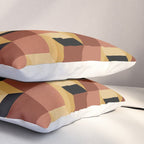 Cuboid Geometric Abstract Shapes Pattern VII Pillow Sham Gallery Image 3