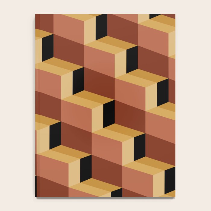 Cuboid Geometric Abstract Shapes Pattern VII Notebook Gallery Image 4