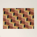 Cuboid Geometric Abstract Shapes Pattern VII Welcome Mat Gallery Image 1