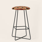 Cuboid Geometric Abstract Shapes Pattern VII Stool Gallery Image 1