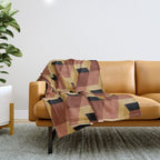 Cuboid Geometric Abstract Shapes Pattern VII Throw Blanket Gallery Image 1