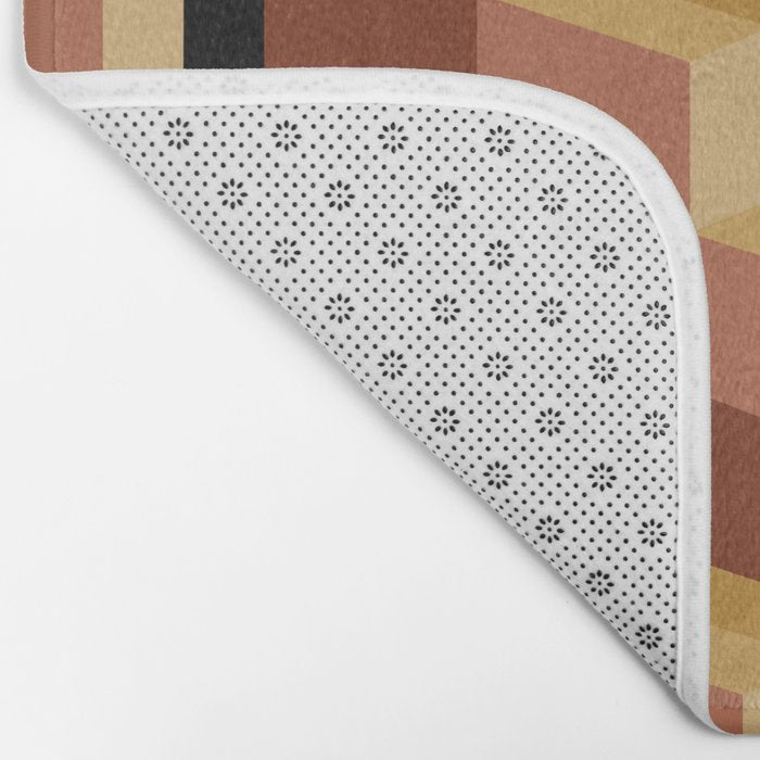 Cuboid Geometric Abstract Shapes Pattern VII Bath Mat Gallery Image 2