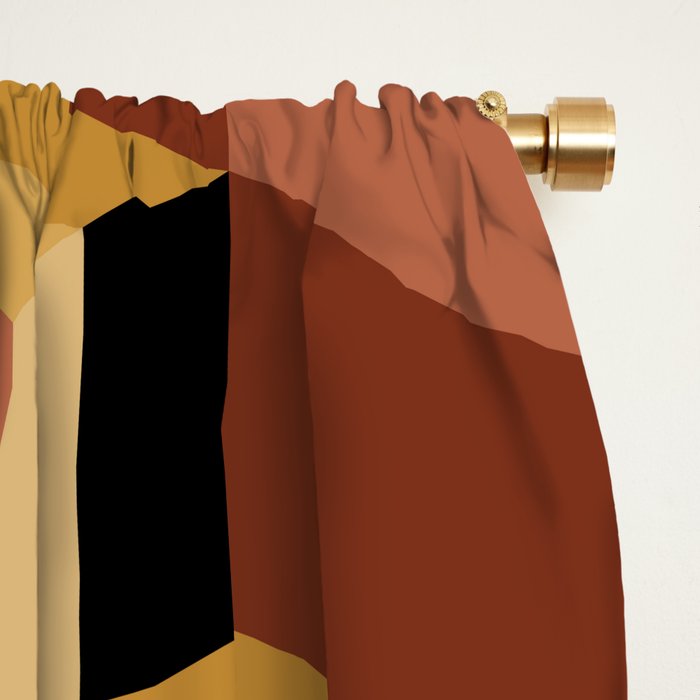 Cuboid Geometric Abstract Shapes Pattern VII Window Curtain Gallery Image 2