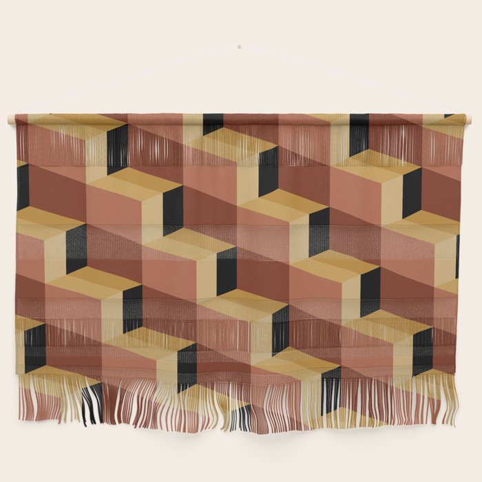Cuboid Geometric Abstract Shapes Pattern VII Wall Hanging Gallery Image 1