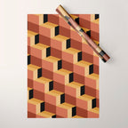 Cuboid Geometric Abstract Shapes Pattern VII Wrapping Paper Gallery Image 1