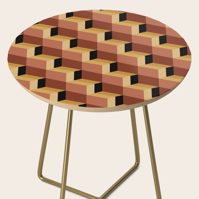 Cuboid Geometric Abstract Shapes Pattern VII Side Table Gallery Image 2