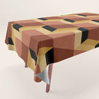 Cuboid Geometric Abstract Shapes Pattern VII Tablecloth Gallery Image 1