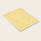 Mud Cloth Stitch Stripes Boho Yellow and White Notebook Gallery Image 3