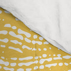 Mud Cloth Stitch Stripes Boho Yellow and White Comforter Gallery Image 4