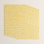 Mud Cloth Stitch Stripes Boho Yellow and White Wrapping Paper Gallery Image 3