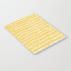 Mud Cloth Stitch Stripes Boho Yellow and White Notebook Gallery Image 2